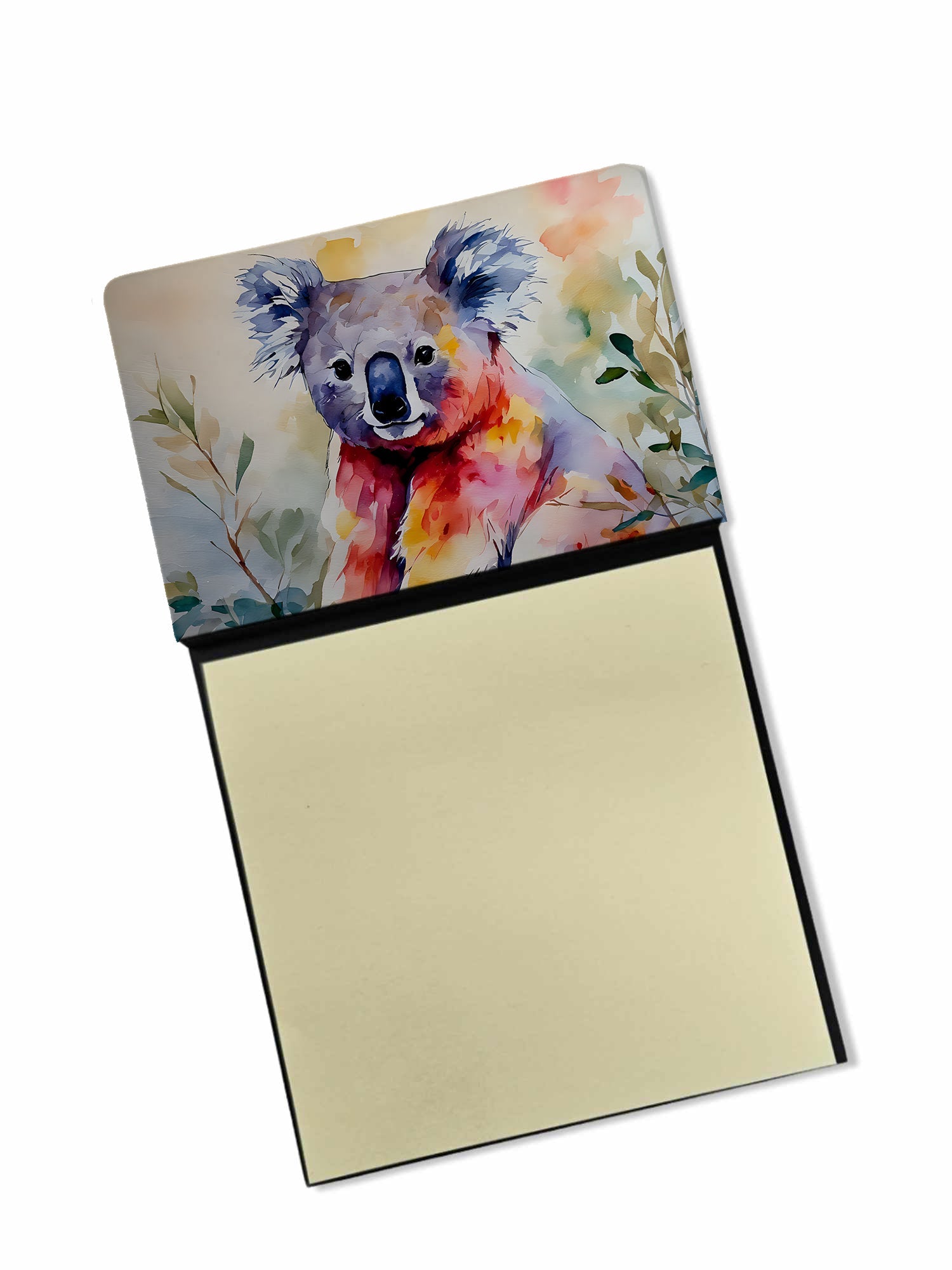Koala Watercolor Sticky Note Holder Refillable Dispenser Desk Accessory 3x3 Pad Gift