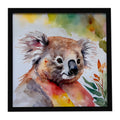 Koala Framed Metal Print Bathroom, Kitchen, Office, Home Decor Wall Art Ready to Hang, Square, 8X8