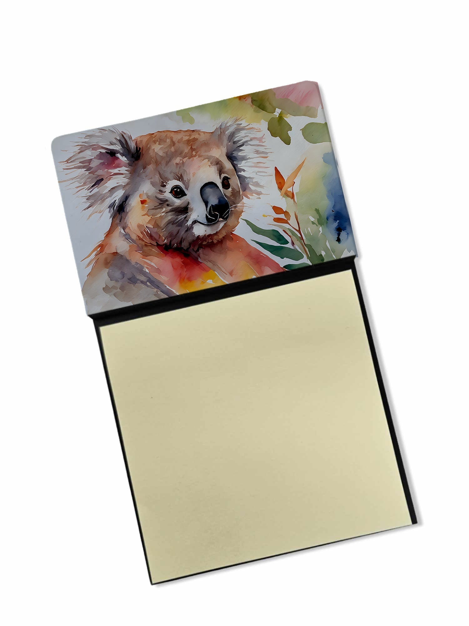 Koala Watercolor Sticky Note Holder Refillable Dispenser Desk Accessory 3x3 Pad Gift