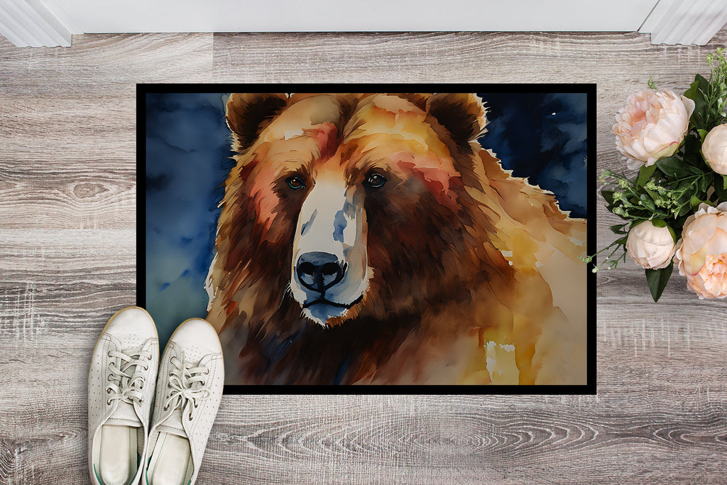 Kodiak Bear Doormat Indoor Outdoor 18H X 27W Front Door Mat Rugs for Entryway, Non Slip Washable
