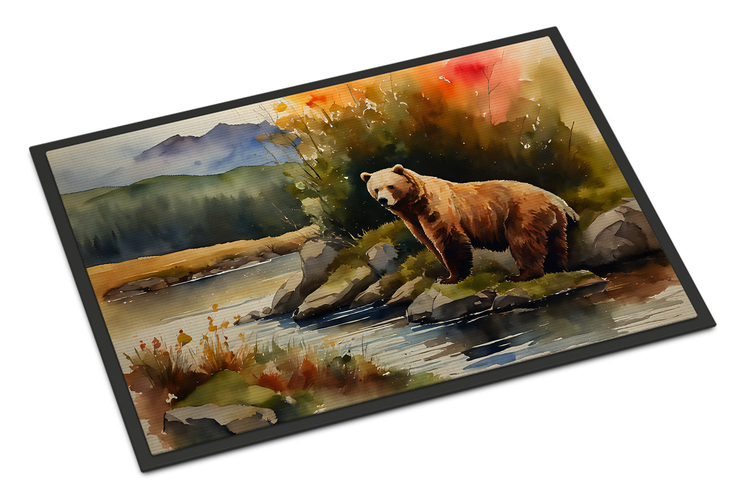 Kodiak Bear Doormat Indoor Outdoor 18H X 27W Front Door Mat Rugs for Entryway, Non Slip Washable