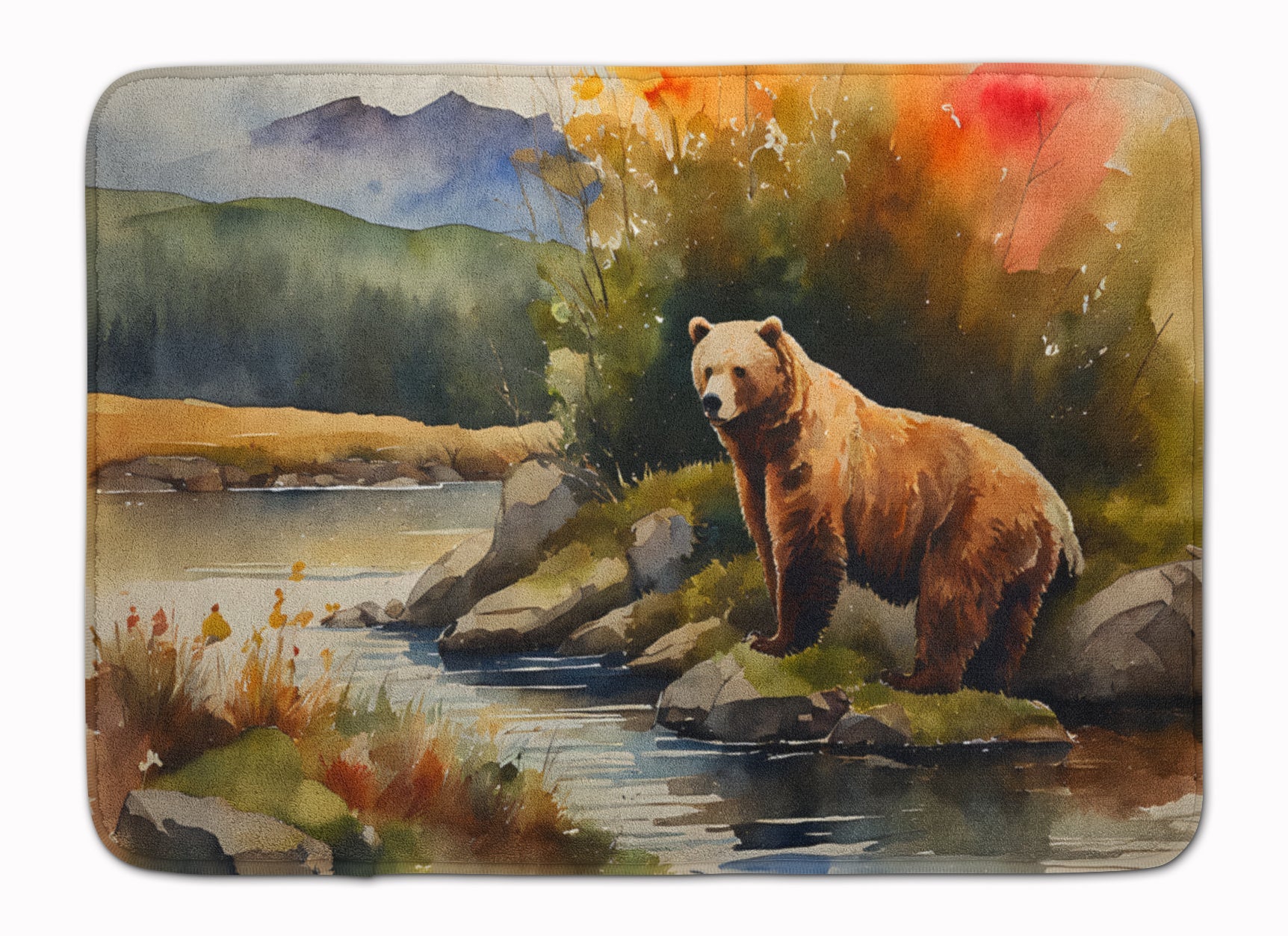 Kodiak Bear Memory Foam Kitchen Mat Machine Washable Anti-Fatigue Cushion Comfort Bath or Kitchen Rug