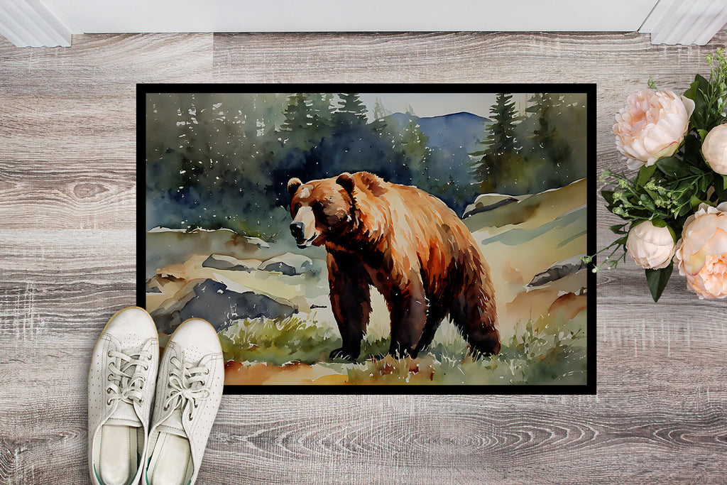 Kodiak Bear Doormat Indoor Outdoor 24H X 36W Front Door Mat Rugs for Entryway, Non Slip Washable Low Pile,