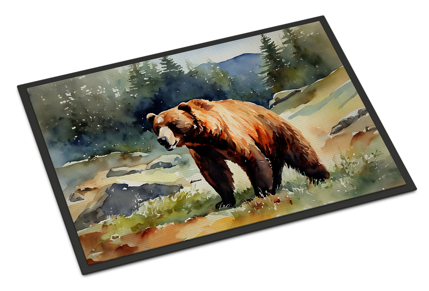 Kodiak Bear Doormat Indoor Outdoor 18H X 27W Front Door Mat Rugs for Entryway, Non Slip Washable