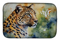 Leopard Dish Drying Mat Absorbent Dish Drying Mat Pad for Kitchen Counter Dish Drainer Mat for Countertop, 14 x 21", Multicolor