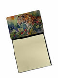 Leopard Watercolor Sticky Note Holder Refillable Dispenser Desk Accessory 3x3 Pad Gift