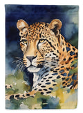 Leopard House Flag 28x40 Porch Sleeve Pole Decorative Outside Yard Banner Artwork Wall Hanging, Polyester