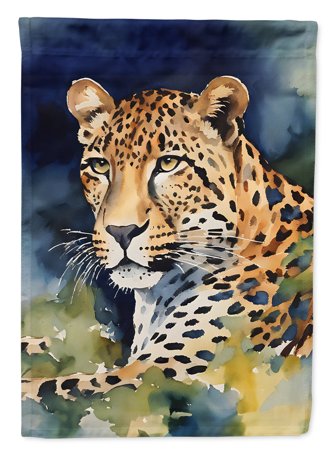 Leopard House Flag 28x40 Porch Sleeve Pole Decorative Outside Yard Banner Artwork Wall Hanging, Polyester