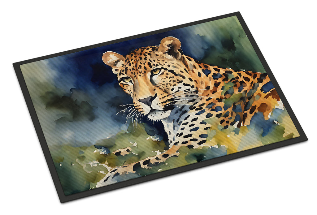 Leopard Doormat Indoor Outdoor 24H X 36W Front Door Mat Rugs for Entryway, Non Slip Washable Low Pile,