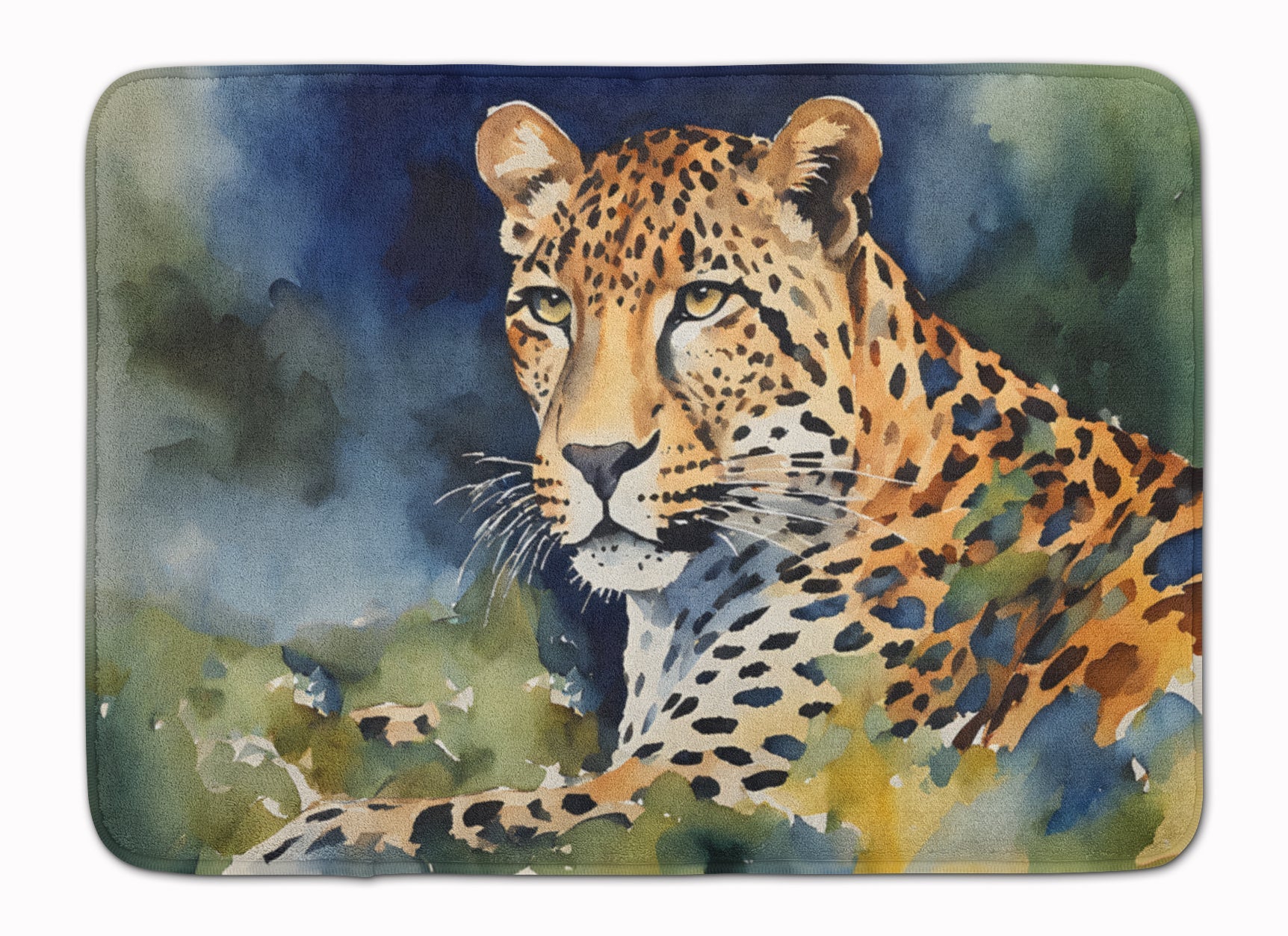 Leopard Memory Foam Kitchen Mat Machine Washable Anti-Fatigue Cushion Comfort Bath or Kitchen Rug