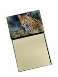 Leopard Watercolor Sticky Note Holder Refillable Dispenser Desk Accessory 3x3 Pad Gift