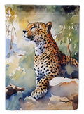 Leopard House Flag 28x40 Porch Sleeve Pole Decorative Outside Yard Banner Artwork Wall Hanging, Polyester