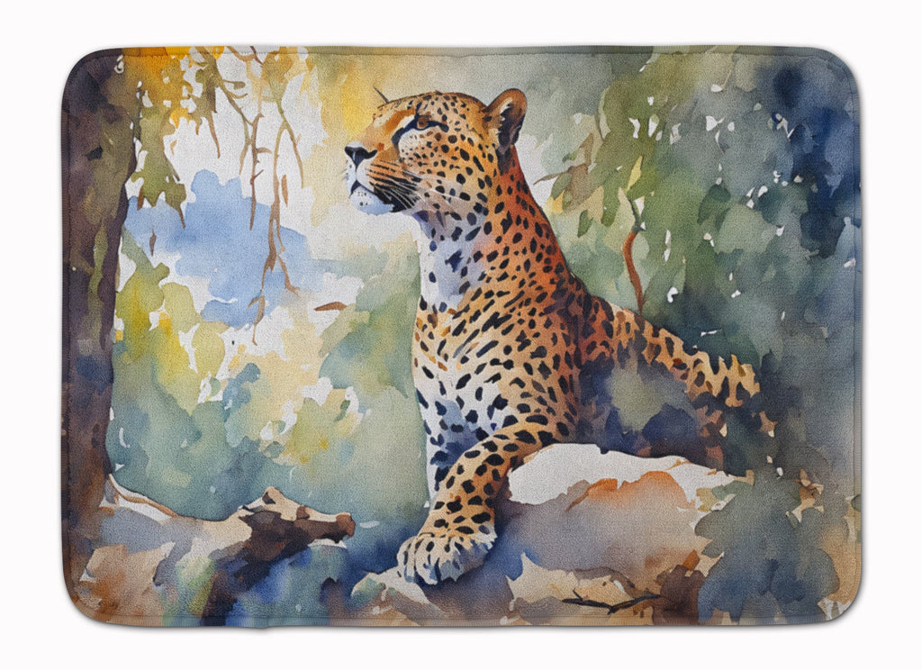 Leopard Memory Foam Kitchen Mat Machine Washable Anti-Fatigue Cushion Comfort Bath or Kitchen Rug