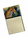 Leopard Watercolor Sticky Note Holder Refillable Dispenser Desk Accessory 3x3 Pad Gift