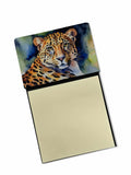 Leopard Watercolor Sticky Note Holder Refillable Dispenser Desk Accessory 3x3 Pad Gift