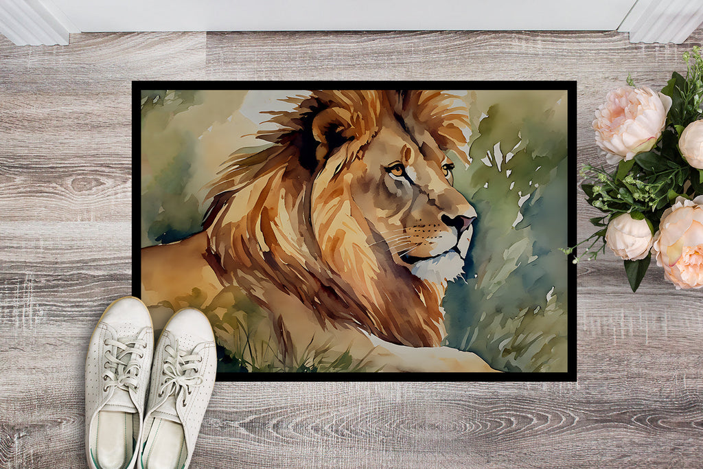 Lion Doormat Indoor Outdoor 24H X 36W Front Door Mat Rugs for Entryway, Non Slip Washable Low Pile,
