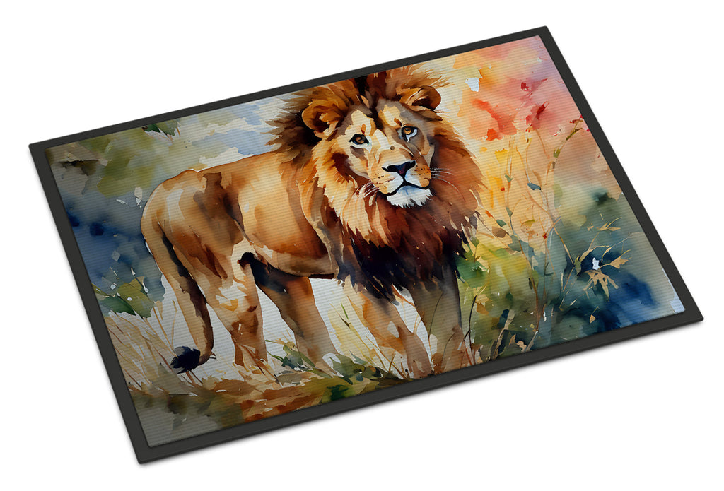 Lion Doormat Indoor Outdoor 24H X 36W Front Door Mat Rugs for Entryway, Non Slip Washable Low Pile,