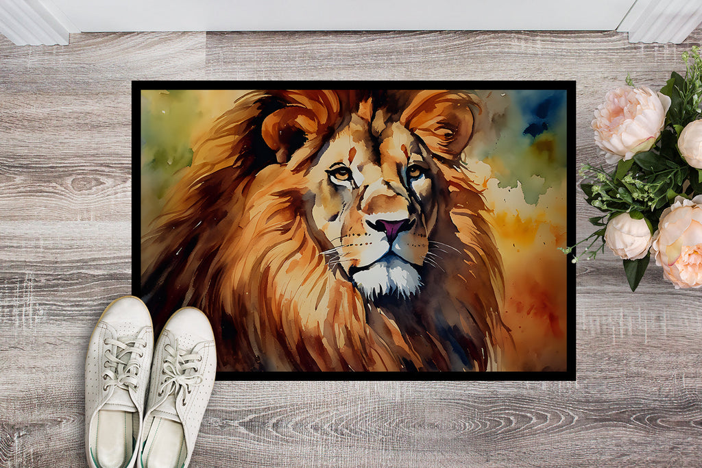 Lion Doormat Indoor Outdoor 18H X 27W Front Door Mat Rugs for Entryway, Non Slip Washable
