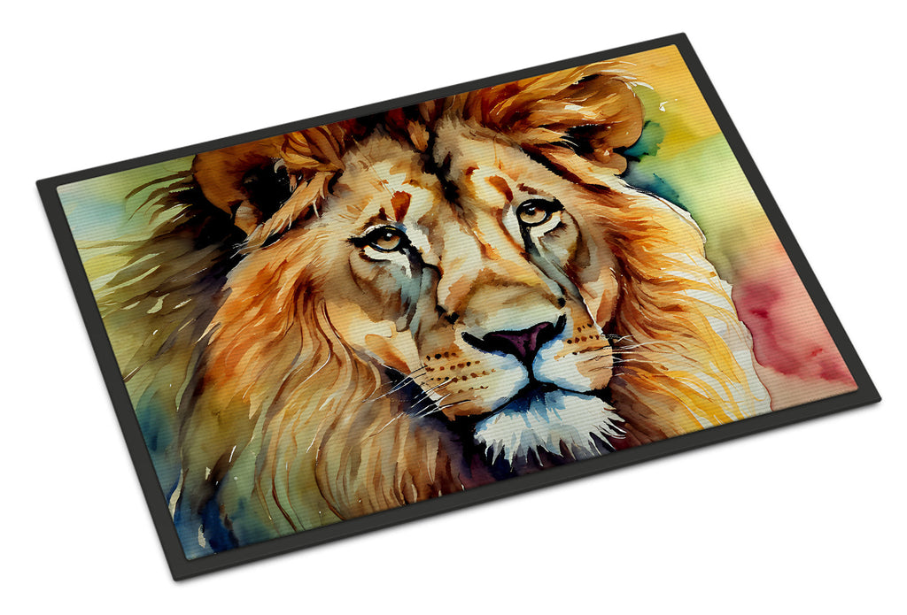Lion Doormat Indoor Outdoor 24H X 36W Front Door Mat Rugs for Entryway, Non Slip Washable Low Pile,