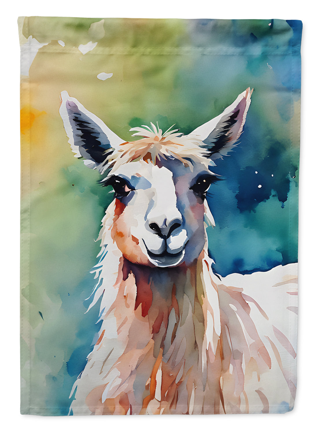 Llama House Flag 28x40 Porch Sleeve Pole Decorative Outside Yard Banner Artwork Wall Hanging, Polyester