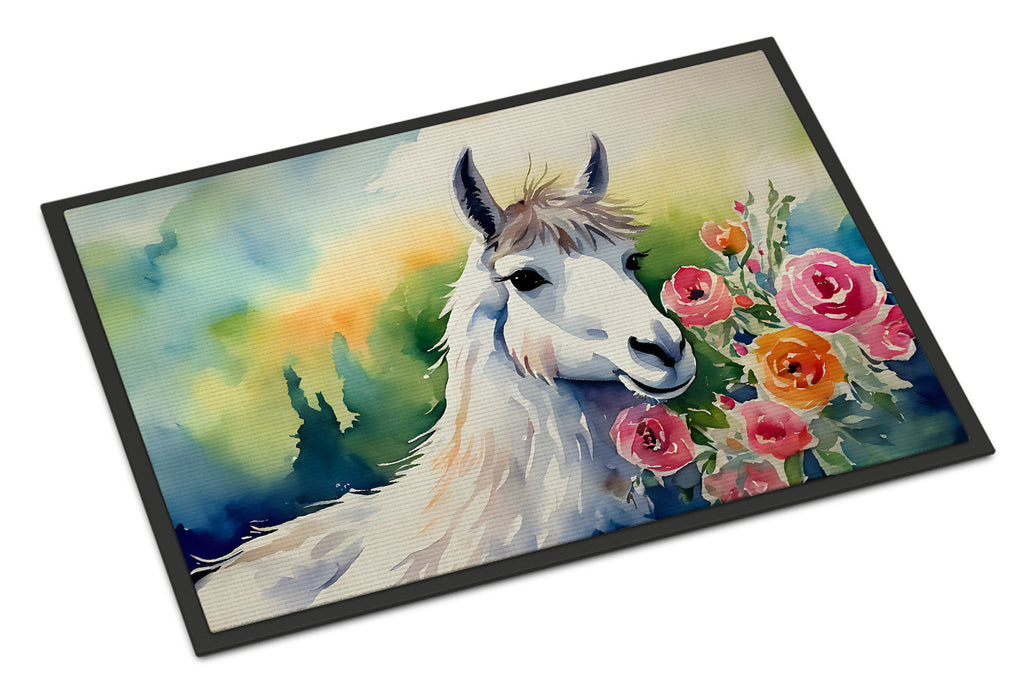 Llama Doormat Indoor Outdoor 24H X 36W Front Door Mat Rugs for Entryway, Non Slip Washable Low Pile,