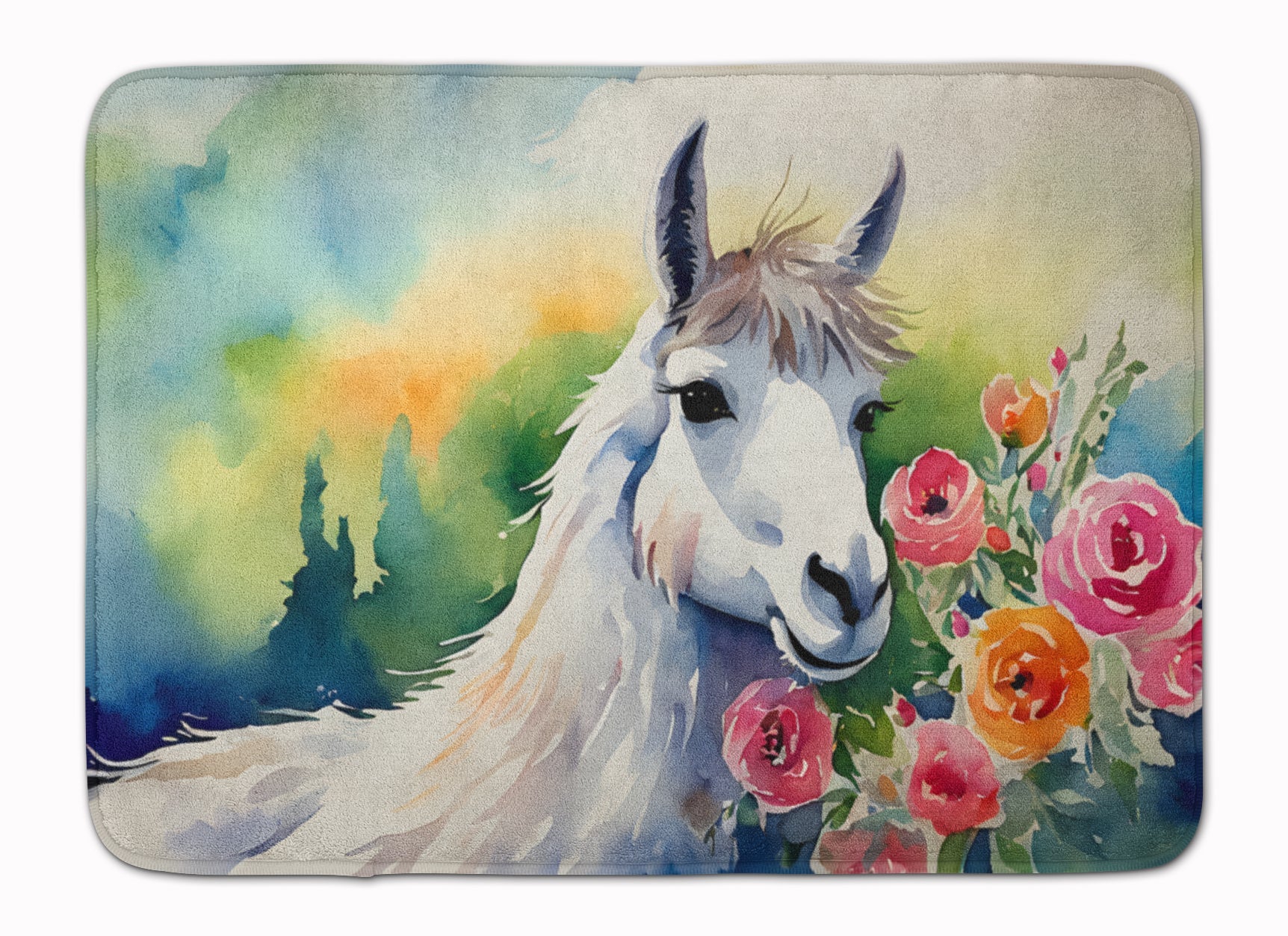 Llama Memory Foam Kitchen Mat Machine Washable Anti-Fatigue Cushion Comfort Bath or Kitchen Rug