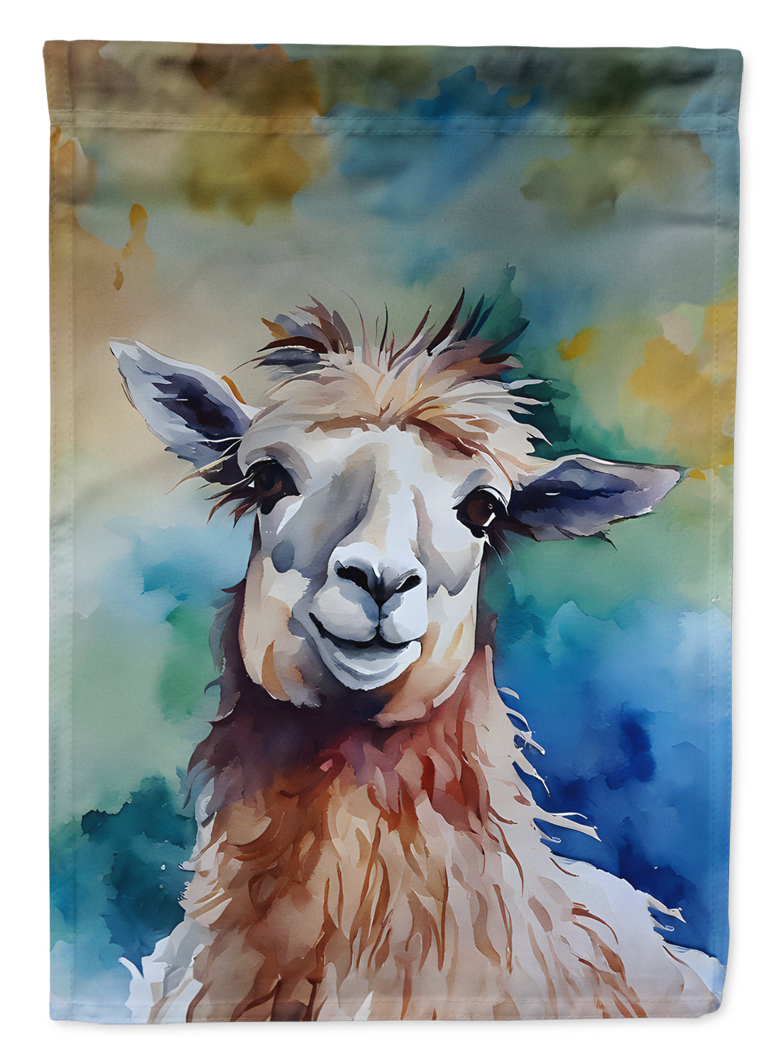 Llama House Flag 28x40 Porch Sleeve Pole Decorative Outside Yard Banner Artwork Wall Hanging, Polyester