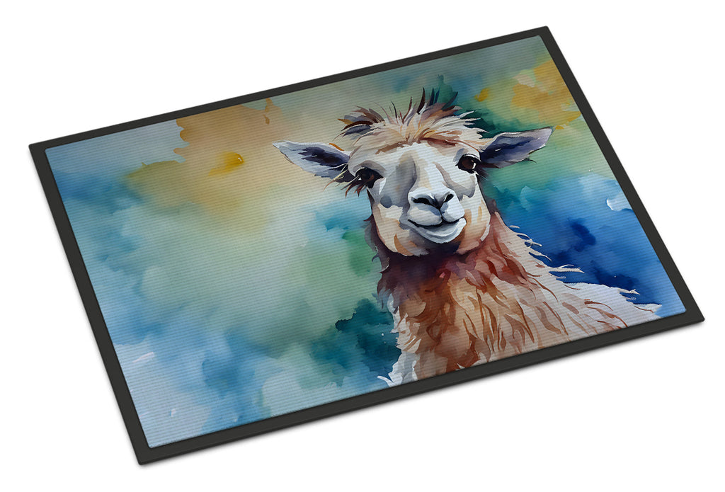 Llama Doormat Indoor Outdoor 24H X 36W Front Door Mat Rugs for Entryway, Non Slip Washable Low Pile,