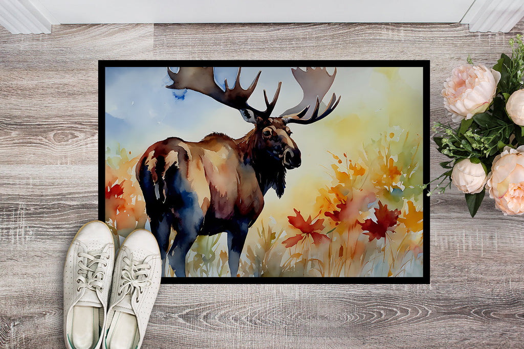 Moose Doormat Indoor Outdoor 24H X 36W Front Door Mat Rugs for Entryway, Non Slip Washable Low Pile,