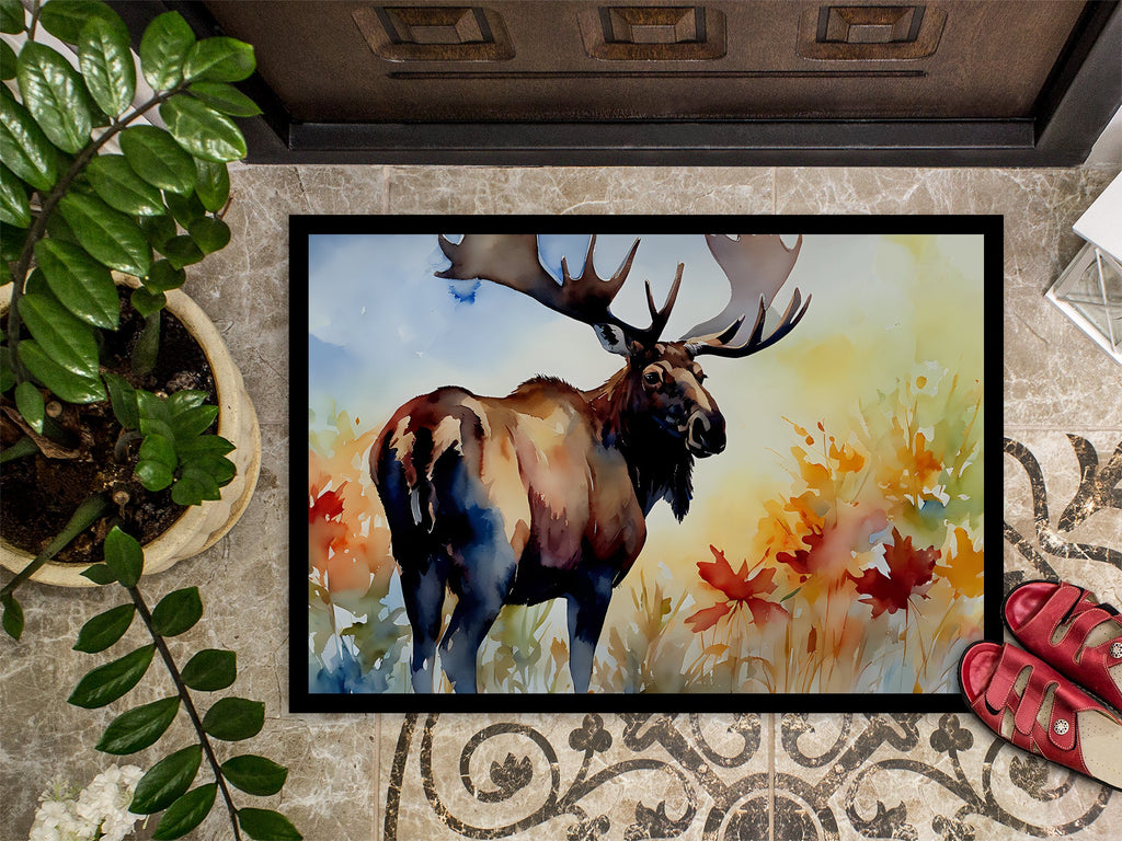 Moose Doormat Indoor Outdoor 24H X 36W Front Door Mat Rugs for Entryway, Non Slip Washable Low Pile,