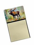 Moose Watercolor Sticky Note Holder Refillable Dispenser Desk Accessory 3x3 Pad Gift