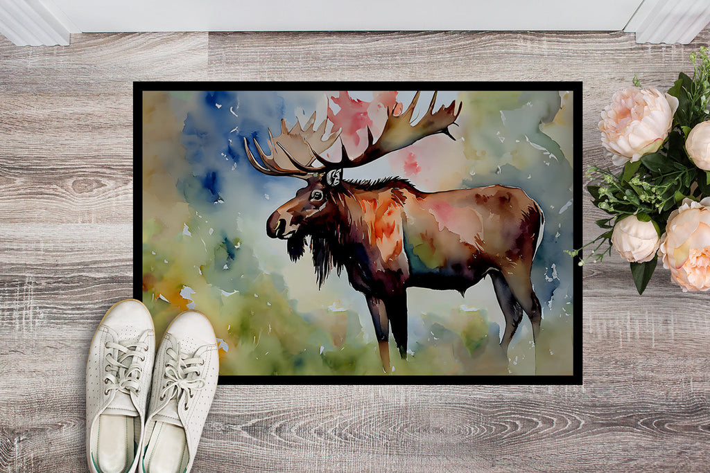 Moose Doormat Indoor Outdoor 18H X 27W Front Door Mat Rugs for Entryway, Non Slip Washable