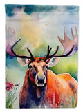 Moose House Flag 28x40 Porch Sleeve Pole Decorative Outside Yard Banner Artwork Wall Hanging, Polyester