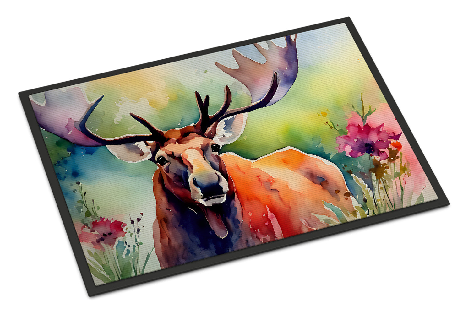 Moose Doormat Indoor Outdoor 24H X 36W Front Door Mat Rugs for Entryway, Non Slip Washable Low Pile,