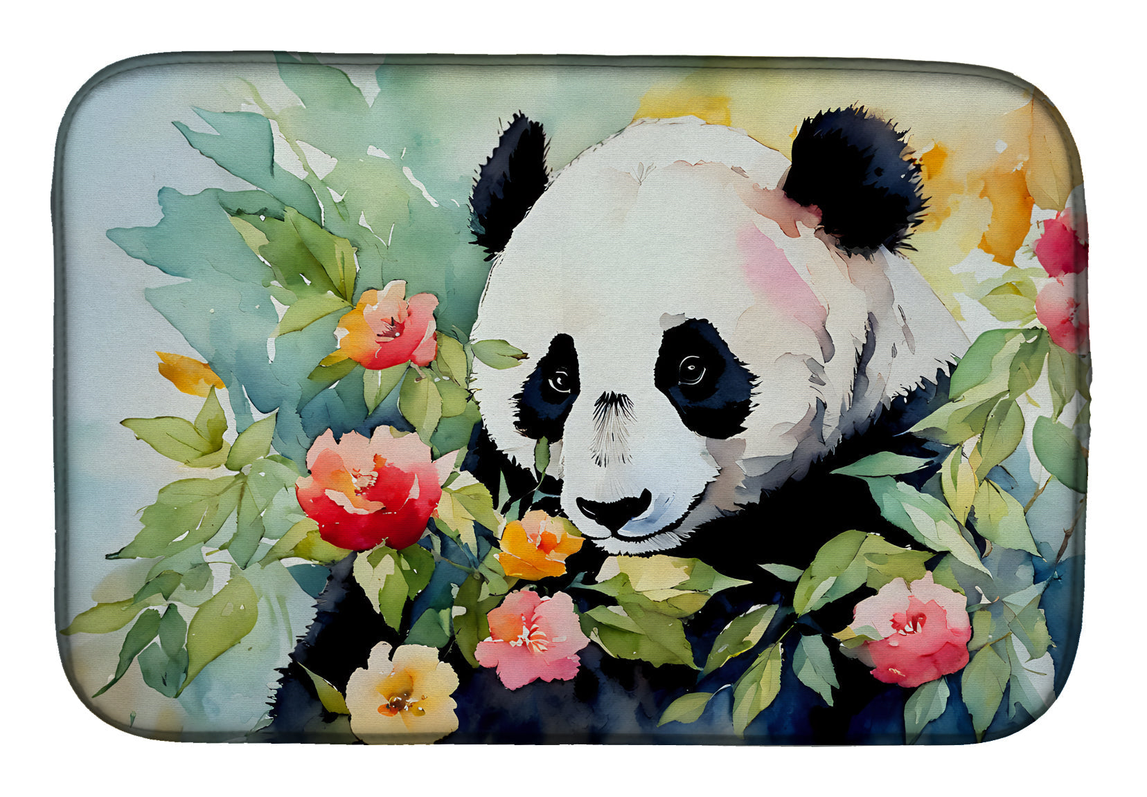 Panda Dish Drying Mat Absorbent Dish Drying Mat Pad for Kitchen Counter Dish Drainer Mat for Countertop, 14 x 21", Multicolor