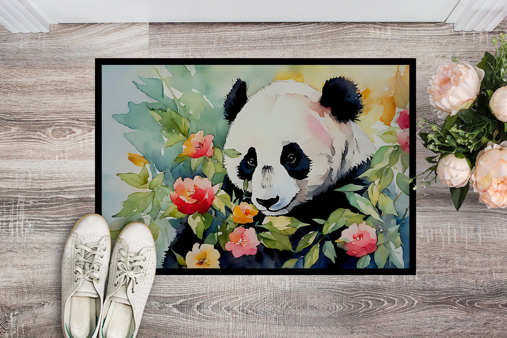 Panda Doormat Indoor Outdoor 24H X 36W Front Door Mat Rugs for Entryway, Non Slip Washable Low Pile,