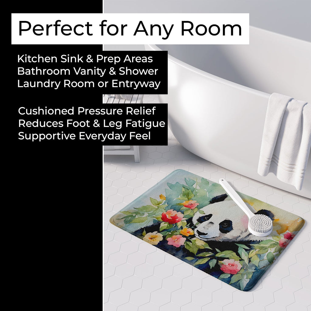 Panda Memory Foam Kitchen Mat Machine Washable Anti-Fatigue Cushion Comfort Bath or Kitchen Rug