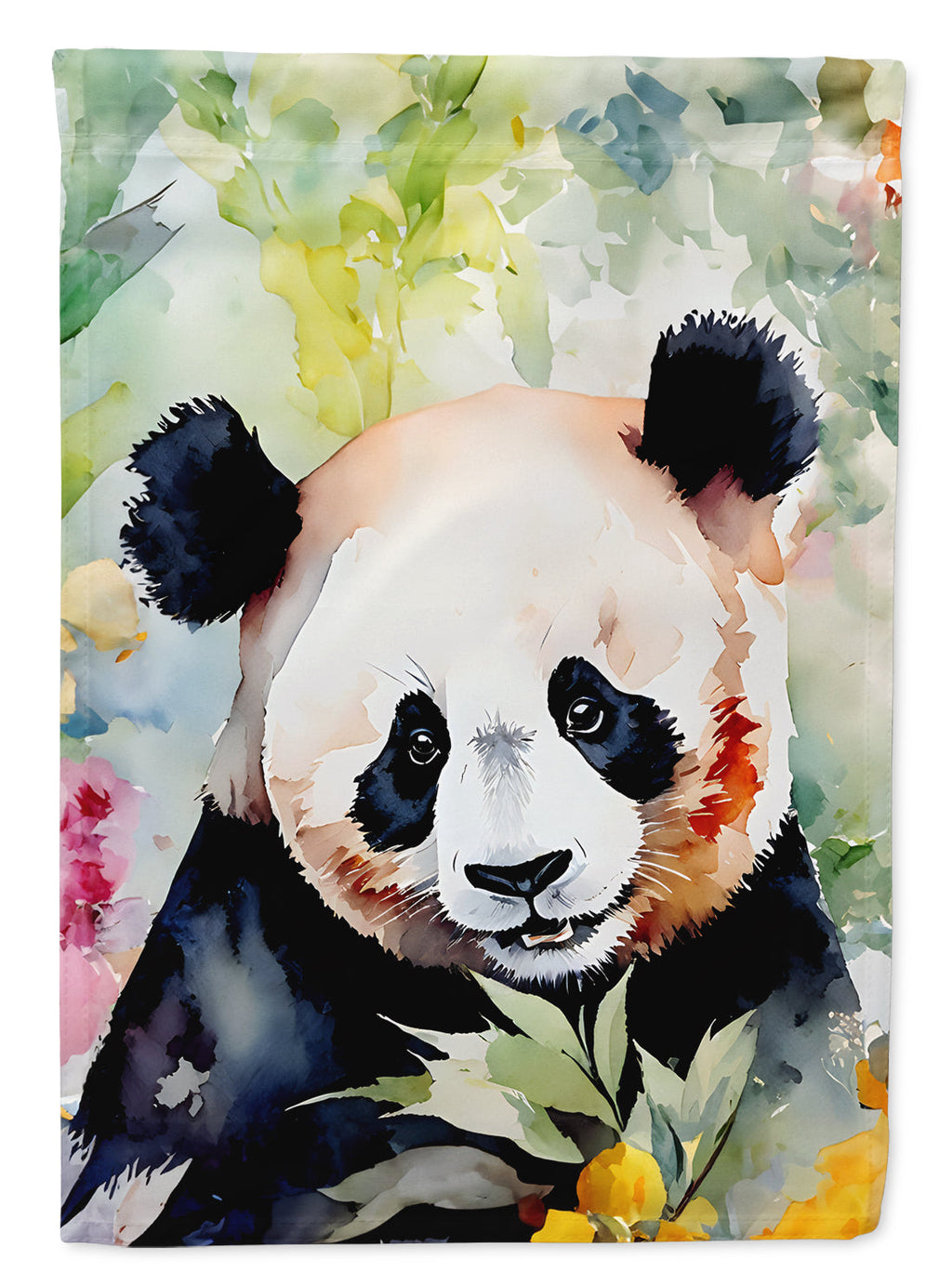 Panda House Flag 28x40 Porch Sleeve Pole Decorative Outside Yard Banner Artwork Wall Hanging, Polyester