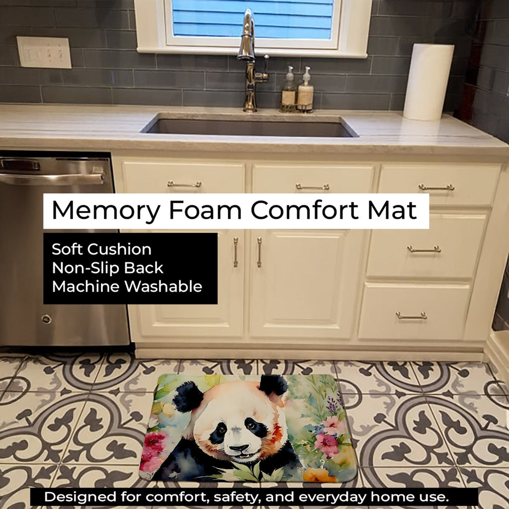 Panda Memory Foam Kitchen Mat Machine Washable Anti-Fatigue Cushion Comfort Bath or Kitchen Rug