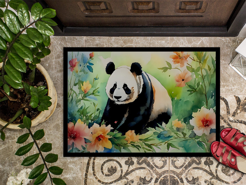 Panda Doormat Indoor Outdoor 24H X 36W Front Door Mat Rugs for Entryway, Non Slip Washable Low Pile,