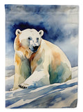 Polar Bear House Flag 28x40 Porch Sleeve Pole Decorative Outside Yard Banner Artwork Wall Hanging, Polyester