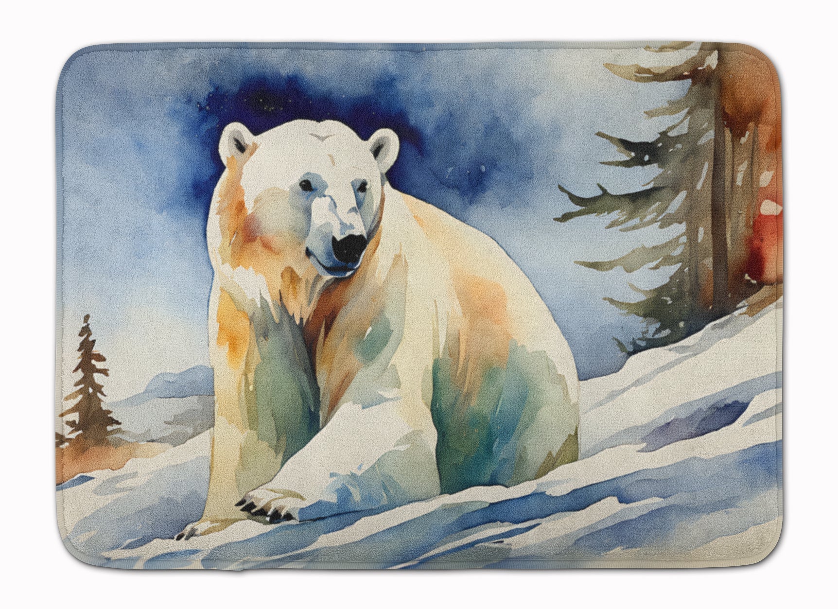 Polar Bear Memory Foam Kitchen Mat Machine Washable Anti-Fatigue Cushion Comfort Bath or Kitchen Rug