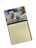 Polar Bear Watercolor Sticky Note Holder Refillable Dispenser Desk Accessory 3x3 Pad Gift