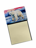 Polar Bear Watercolor Sticky Note Holder Refillable Dispenser Desk Accessory 3x3 Pad Gift