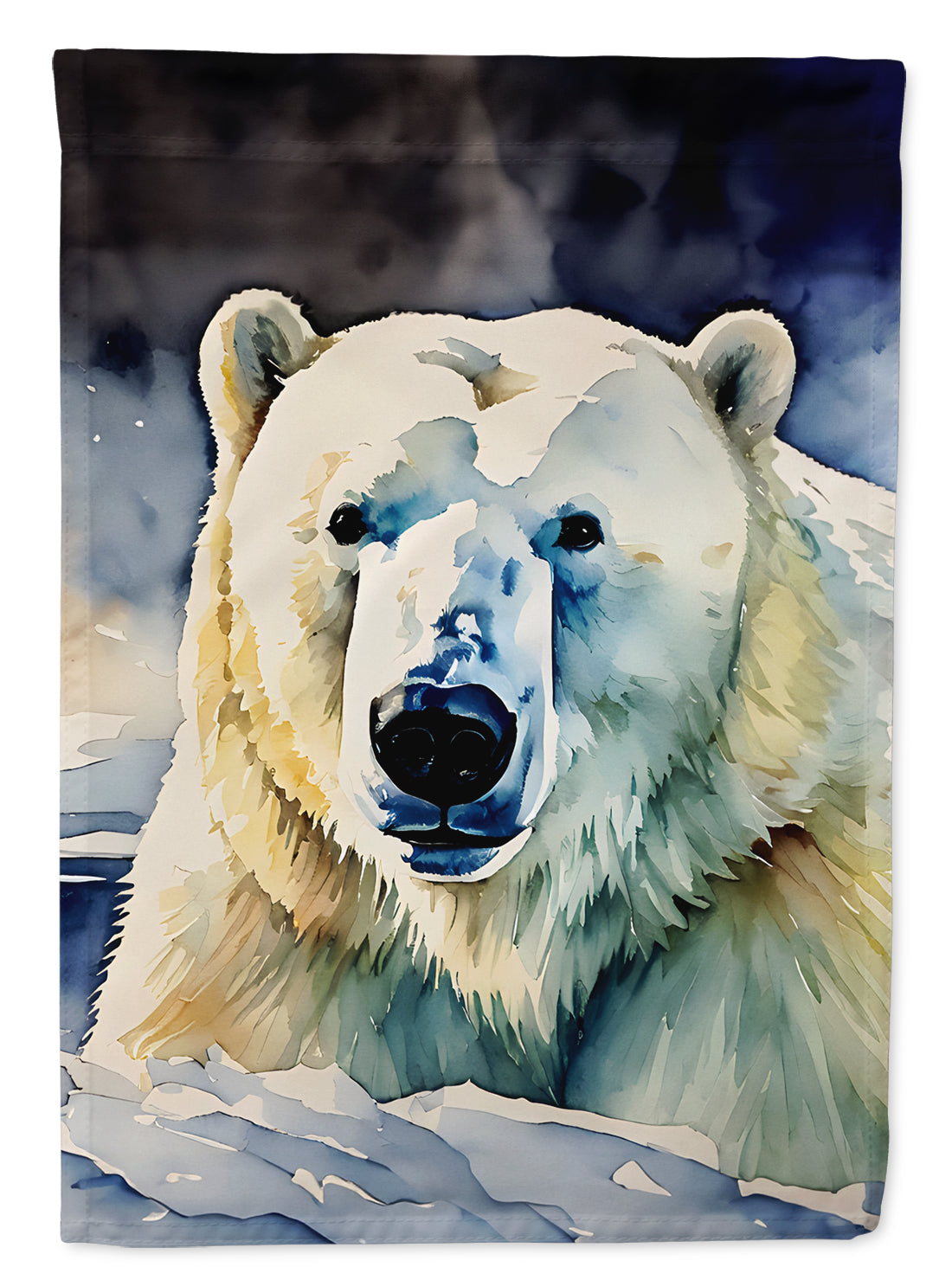 Polar Bear House Flag 28x40 Porch Sleeve Pole Decorative Outside Yard Banner Artwork Wall Hanging, Polyester