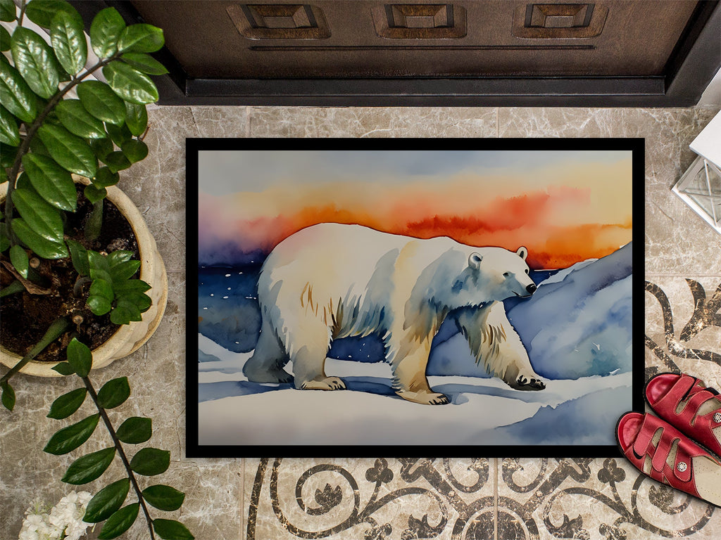 Polar Bear Doormat Indoor Outdoor 24H X 36W Front Door Mat Rugs for Entryway, Non Slip Washable Low Pile,