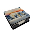 Polar Bear PU Leather Note Paper Holder with Artist-Designed Cover, Desk Accessory, Office Gift