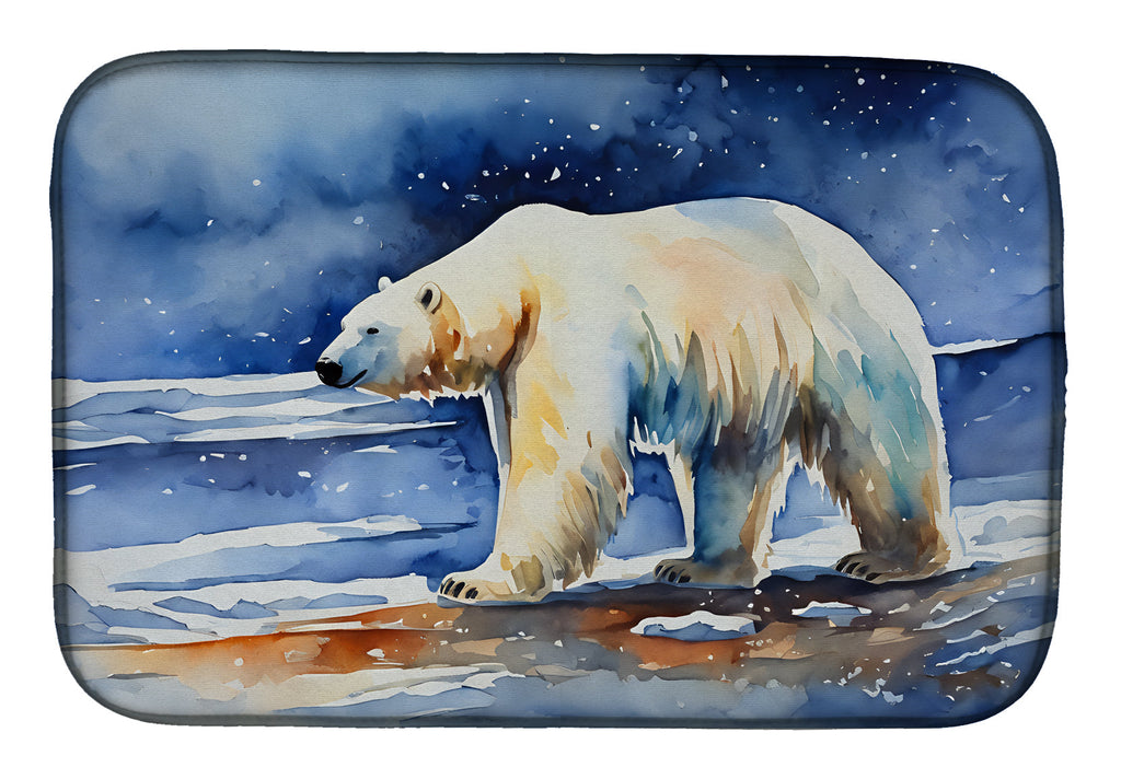 Polar Bear Dish Drying Mat Absorbent Dish Drying Mat Pad for Kitchen Counter Dish Drainer Mat for Countertop, 14 x 21", Multicolor