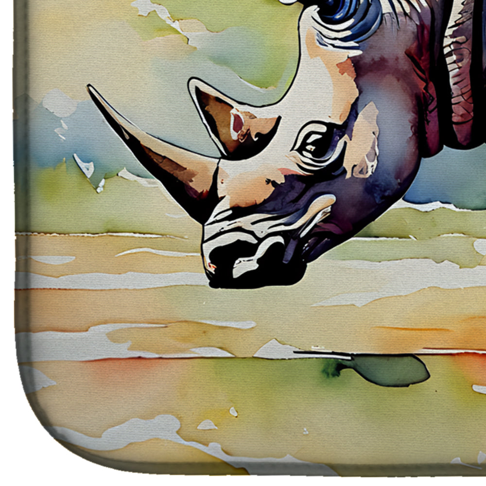 Rhinoceros Dish Drying Mat Absorbent Dish Drying Mat Pad for Kitchen Counter Dish Drainer Mat for Countertop, 14 x 21", Multicolor