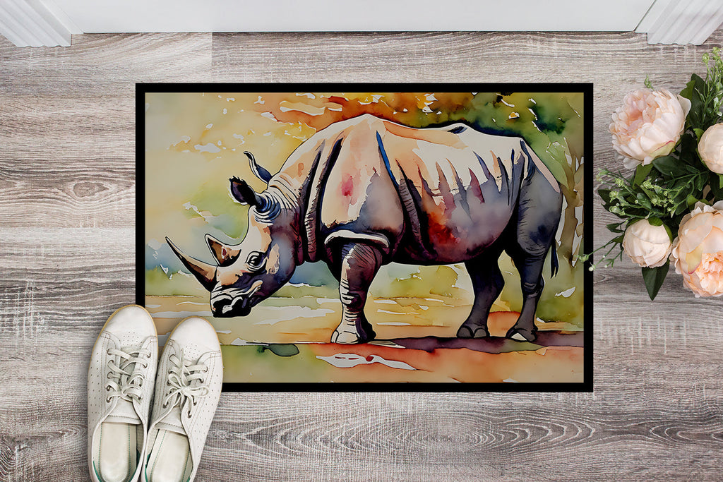 Rhinoceros Doormat Indoor Outdoor 24H X 36W Front Door Mat Rugs for Entryway, Non Slip Washable Low Pile,